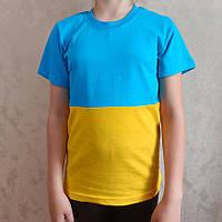 Детская Патриотическая Футболка флаг Украины 12 лет, желто-голубая Подростковая оверсайз флаг-футболка р1 23