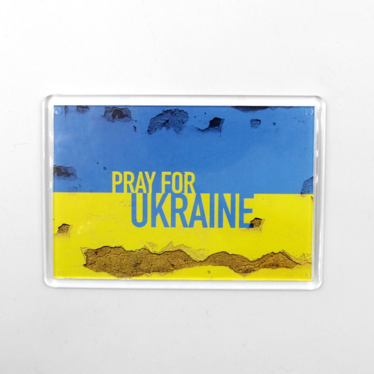 Патриотический Магнит "Pray for Ukraine" (Молимся за Украину) на стене 6,5 см на 9,2 см, украинский сув 23 di - фото 1 - id-p1943090640