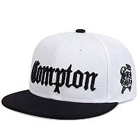 Кепка Compton с прямым козырьком Бейсболка snapback стильная мужская снепбек Hiphop женская черная