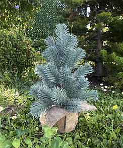 Ялинка лита Premium в мішковині 35 см блакитна