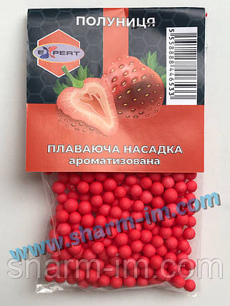 Щільний кольоровий риболовний пінопласт Expert з ароматизатором Полуниця 5 г/уп., фото 1