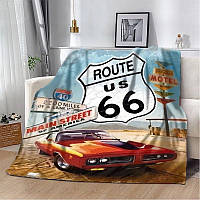 Плед плюшевый с 3D изображением, Route US 66 20222340_A 10626 160х200 см