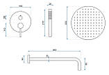 Душова система REA LUNGO GOLD + BOX прихованого монтажу, фото 5