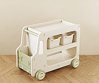 Стелаж-машинка з контейнерами Terrio Lorry Салатово-білий