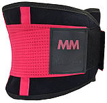 Пояс компресійний MadMax MFA-277 Slimming belt Black/rubine red M, фото 8