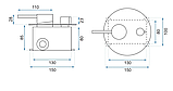 Душова система REA LUNGO BRUSHED GOLD + BOX прихованого монтажу, фото 8