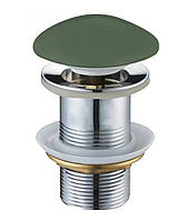 Донний клапан для раковини MEXEN KLIK-KLAK GREEN MATT без переливу, з керамічною кришкою