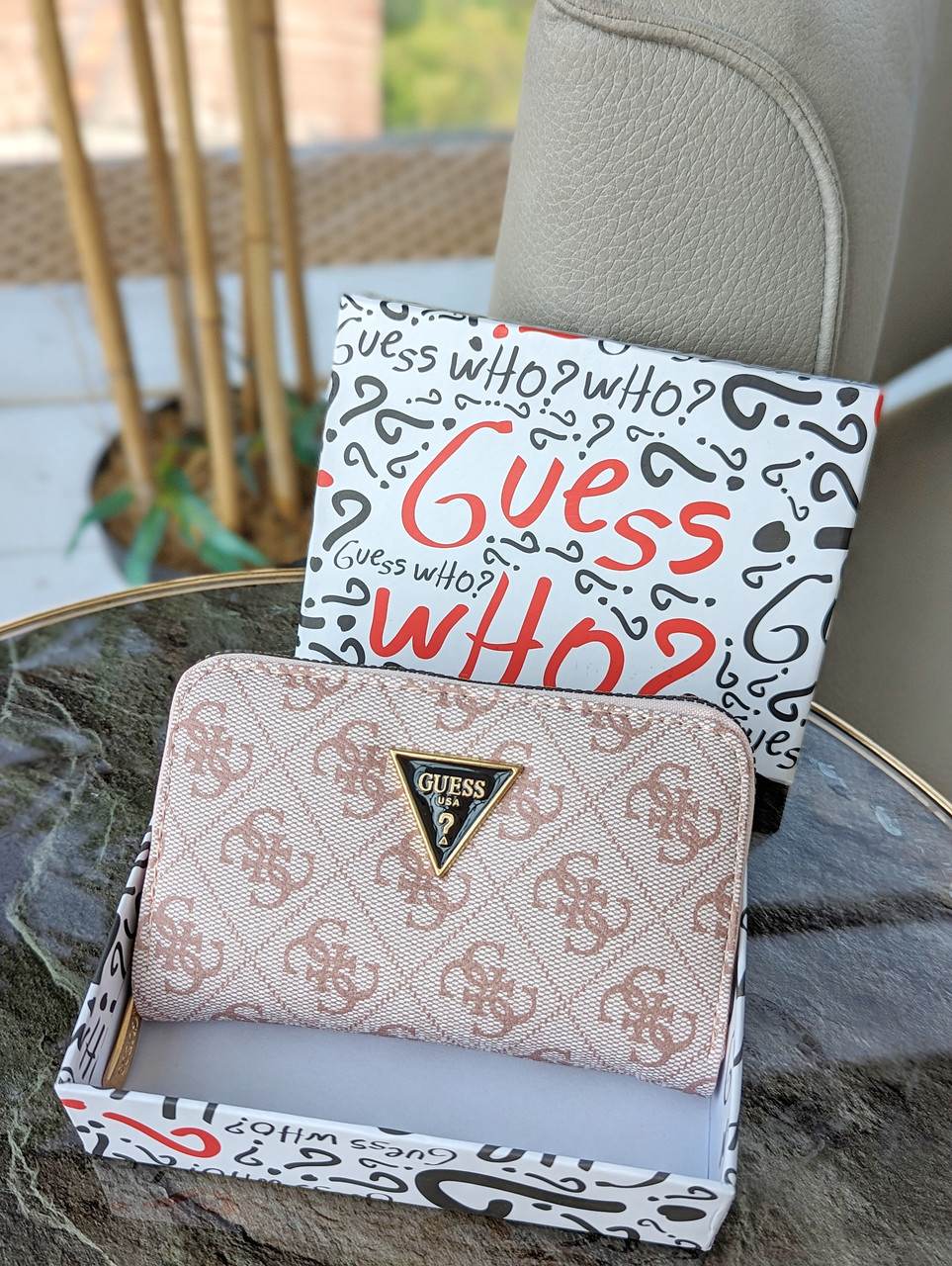 Гаманець Guess жіночий Гаманець Гесс пудровий
