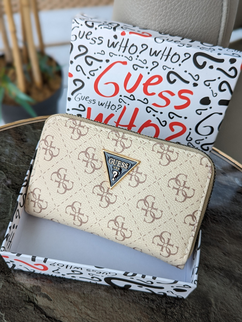 Гаманець Guess жіночий Гаманець Гесс молочний