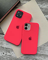 Силиконовый чехол на iPhone 12 / 12 Pro Silicone Case Full 47 - HOT PINK