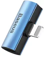 Аудіо-перехідник Baseus L46 Lightning Sound&Charge Adapter Blue (CAL46-03)