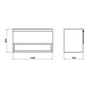 Тумба підвісна Qtap Robin 1000х580х500 GRAPHITE/WHITISH OAK QT1374TPВ1002NGWO, фото 3