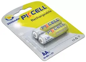 Акумулятор PKCELL AA R6 NiMH 2600mAh 2шт (PC/AA2600-2BA) 1.2 V