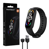 Фитнес браслет FitPro Smart Band M7 (смарт часы, пульсоксиметр, пульс). XZ-108 Цвет: черный