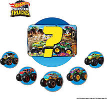Набір Хот Вілс Машинки 2шт Hot Wheels Monster Trucks Demolition Doubles 1:64 FYJ64 Mattel Оригінал MyDoll.com.ua