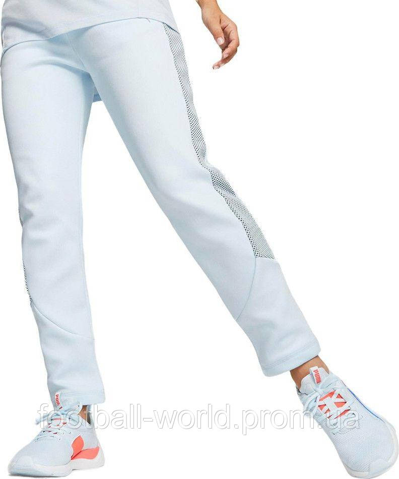 Спортивные штаны женские Puma EVOSTRIPE HIGH-WAIST PANTS голубые 67607569 - фото 1 - id-p1943240196