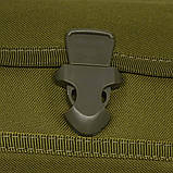 Поясна сумка органайзер для телефону і документів горизонтальна олива, фото 8