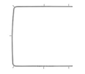 Металева Рамка для коффердаму (рабердаму) велика 160х160 мм, Medesy 5552