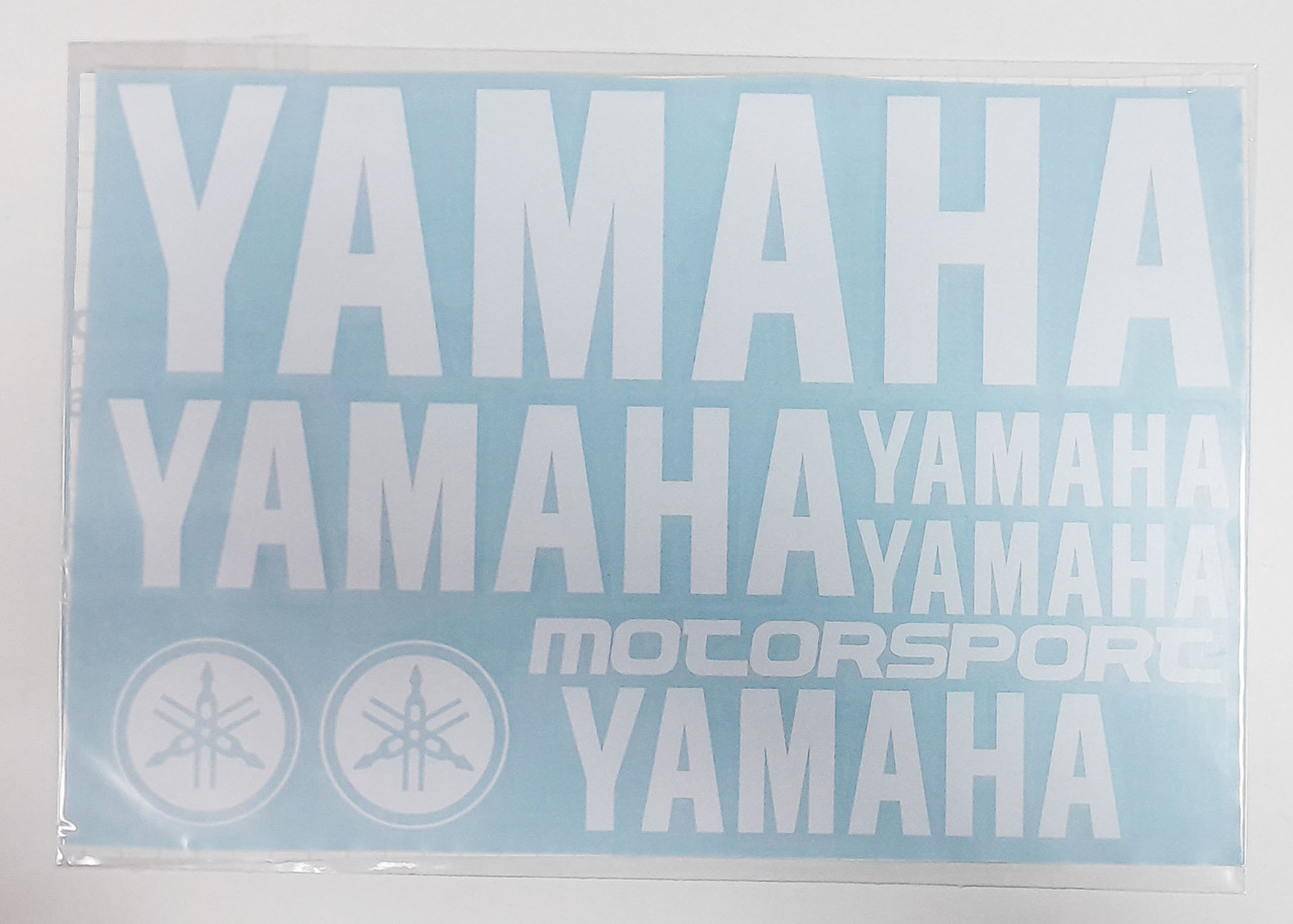 Наклейка лист Yamaha під оригінал біла