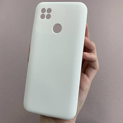 Чохол для Xiaomi Redmi 9С силікон кейс чохол з мікрофіброю на телефон сяомі редмі 9с білий r4e, фото 1