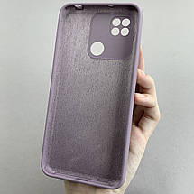 Чохол для Xiaomi Redmi 9С силікон кейс чохол з мікрофіброю на телефон сяомі редмі 9с чорничний r4e, фото 3