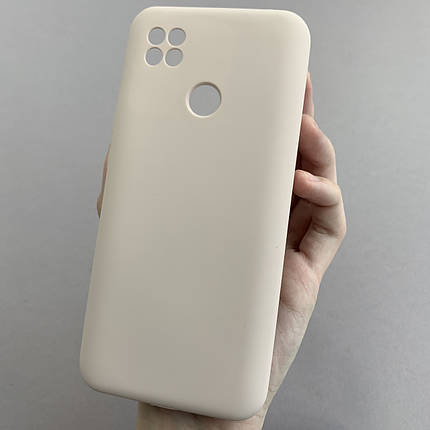 Чохол для Xiaomi Redmi 9С силікон кейс чохол з мікрофіброю на телефон сяомі редмі 9с пудровий r4e, фото 1