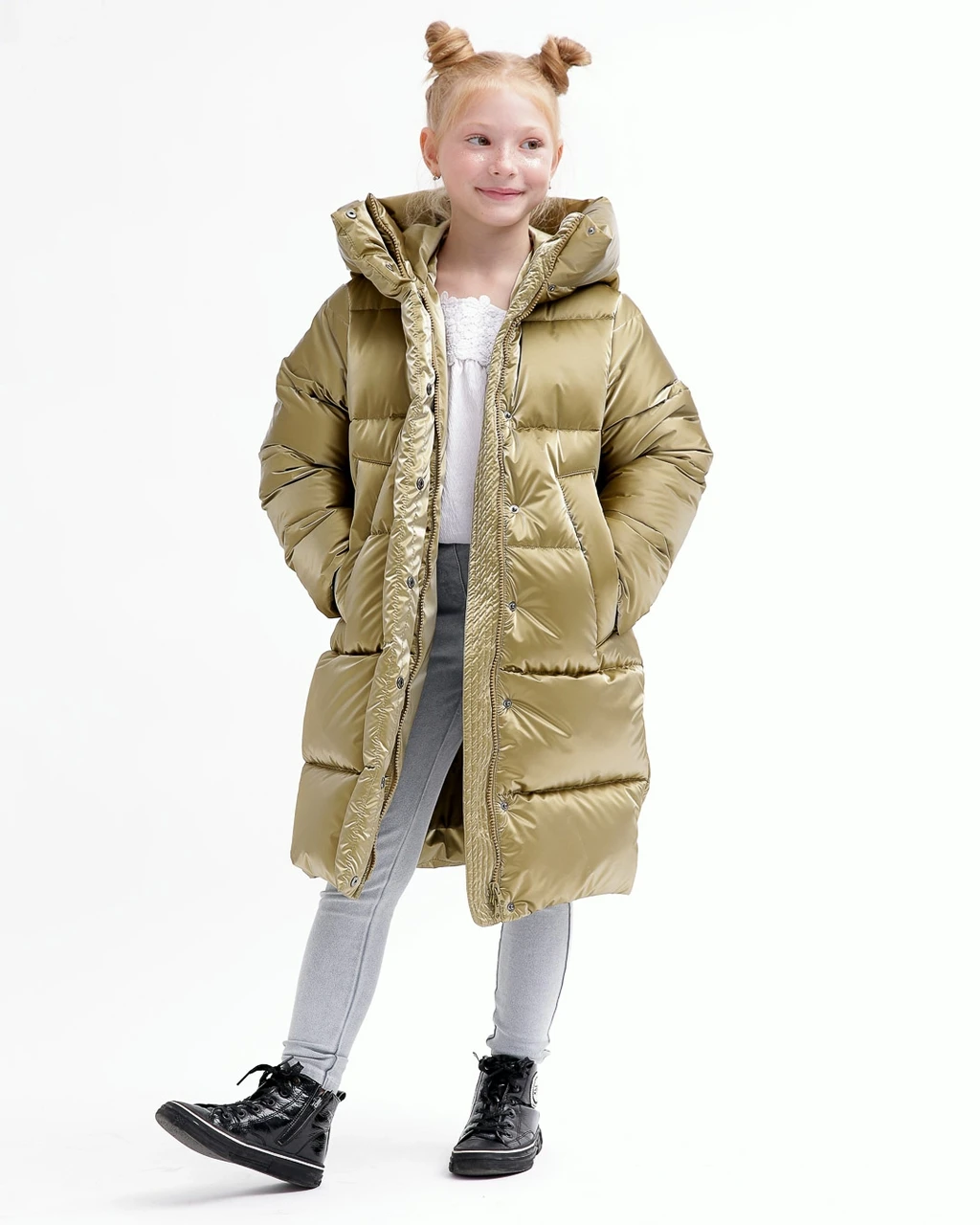 Пуховик дівчинці 8365| на ріст від 116-164р.