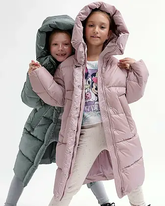 Пуховик дівчинці 8365| на ріст від 116-164р., фото 2