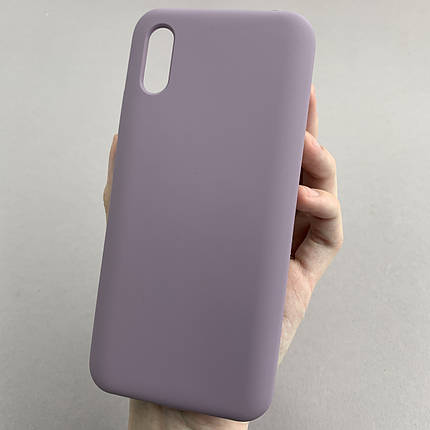 Чохол для Xiaomi Redmi 9А силікон кейс чохол з мікрофіброю на телефон сяомі редмі 9а чорничний r4e, фото 1