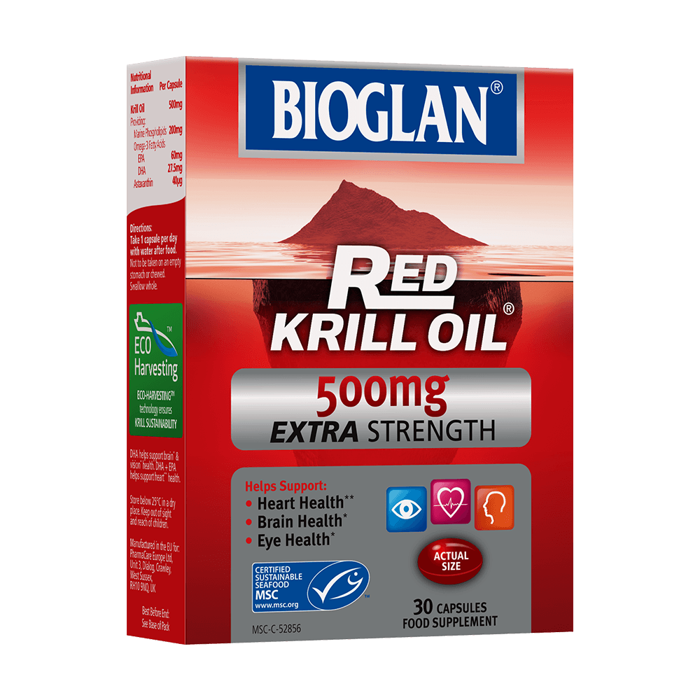 Bioglan Red Krill Oil 500mg Omega-3 30 капсул (Біоглан Олія Червоного Криля Омега-3)