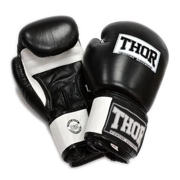 Рукавиці боксерські THOR SPARRING 16oz /PU /чорно-білі