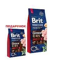 Сухий корм для собак Brit Premium Dog Adult L 15+3 кг в подарок !