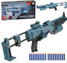 Автомат бластер із лазерним прицілом і м'якими патронами ZC 7080, 20 патронів, на батарейках