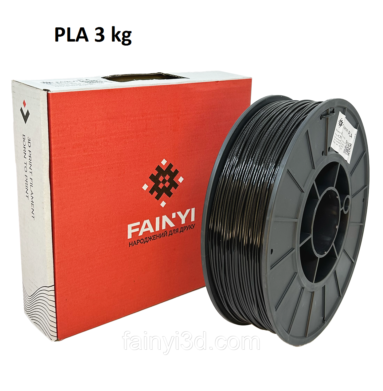 ФАЙНИЙ PLA  для 3D принтера  3.0 кг / 860 м / 1.75 мм Чорний
