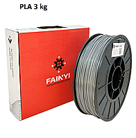 ФАЙНИЙ PLA Пластик для 3D принтера 3.0 кг / 860 м / 1.75 мм Сірий