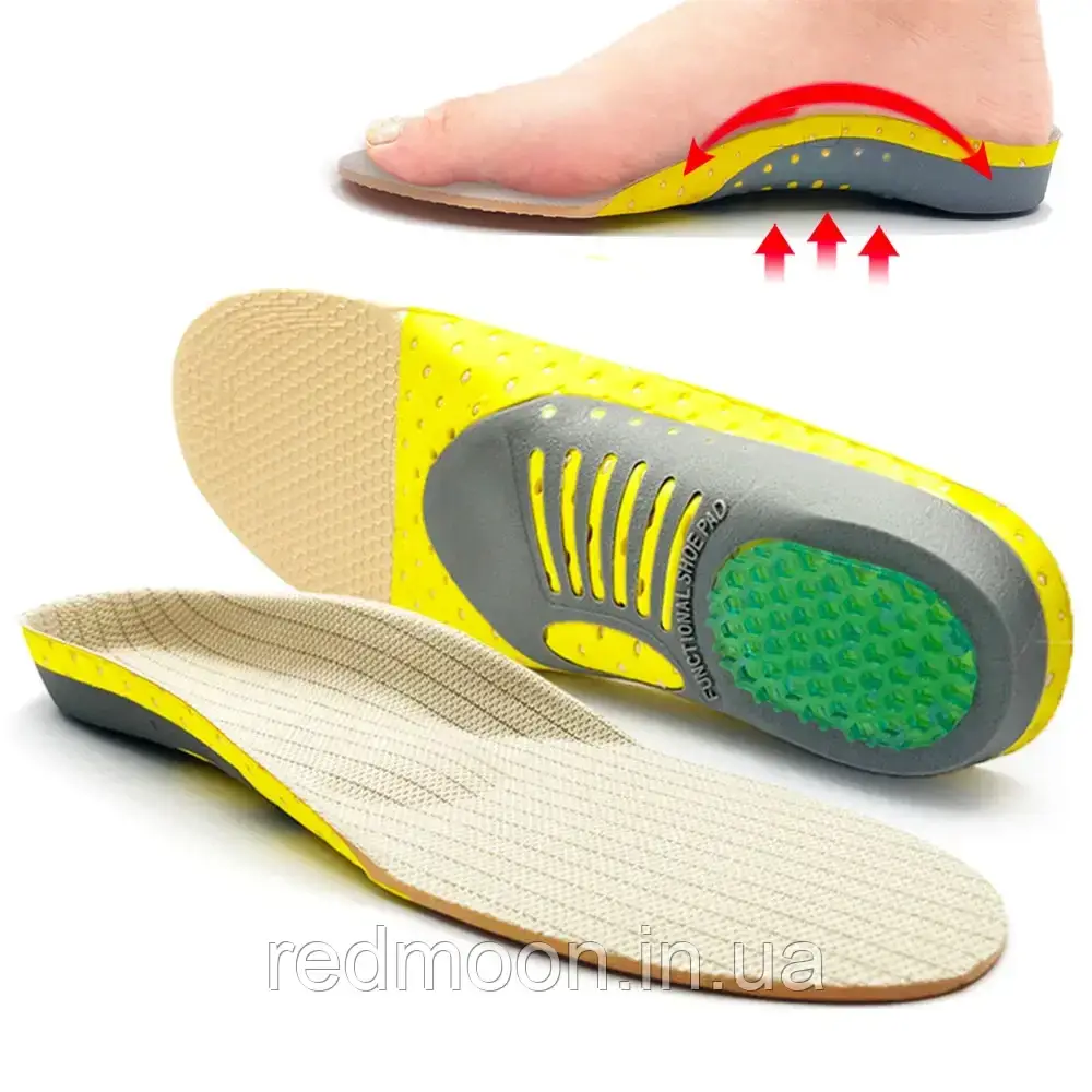 Ортопедичні устілки чоловічі 35-40р / Спортивні устілки для взуття / Універсальні устілки від плоскостопості, фото 1