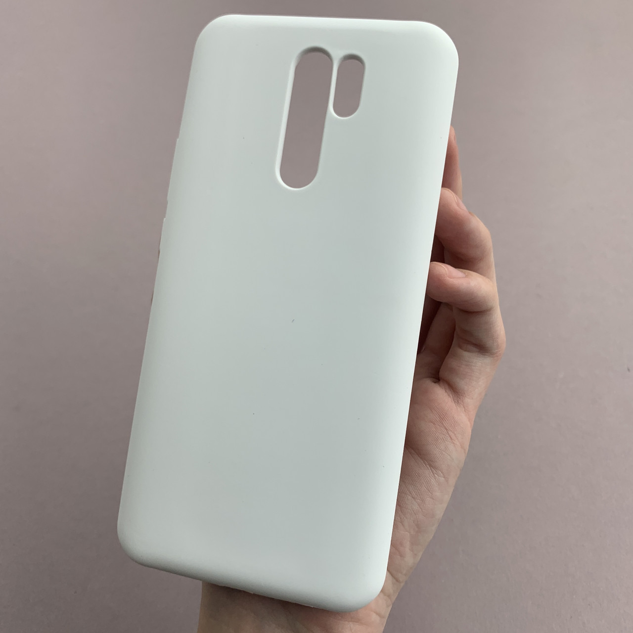 Чохол для Xiaomi Redmi 9 силікон кейс чохол з мікрофіброю на телефон сяомі редмі 9 білий r4e