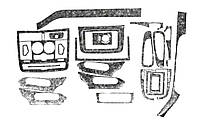 Декор панели (накладки на панель) Mercedes Vito 639 (мерседес вито 639) титан