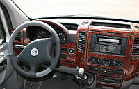 Декор панели (накладки на панель) Volkswagen Crafter (фольксваген крафтер), полный комплект 61шт. Дерево