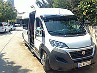 Козирок/дефлектор лобового скла (на кронштейнах) Fiat Ducato (фіат дукато) 2006+. Чорний глянець