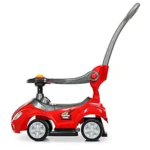 Каталка толокар 2в1 Bambi M 4205-3 (світло, музика, пищалка на кермі, батьківська ручка), фото 6