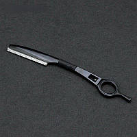 Univinlions B-5 перукарська чорна бритва побоювання для філіювання + 3 насадки зі зручною крутною ручкою