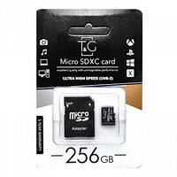 Карта памяти micro SDHC 256GB T&G (class10) (UHS-3) (с адаптером)