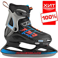 Ледовые коньки детские Rollerblade Comet Ice Boy раздвижные для мальчика 32-37