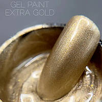 Гель краска для росписи и дизайна ногтей металлическая Crooz объем 5 гр цвет золотой