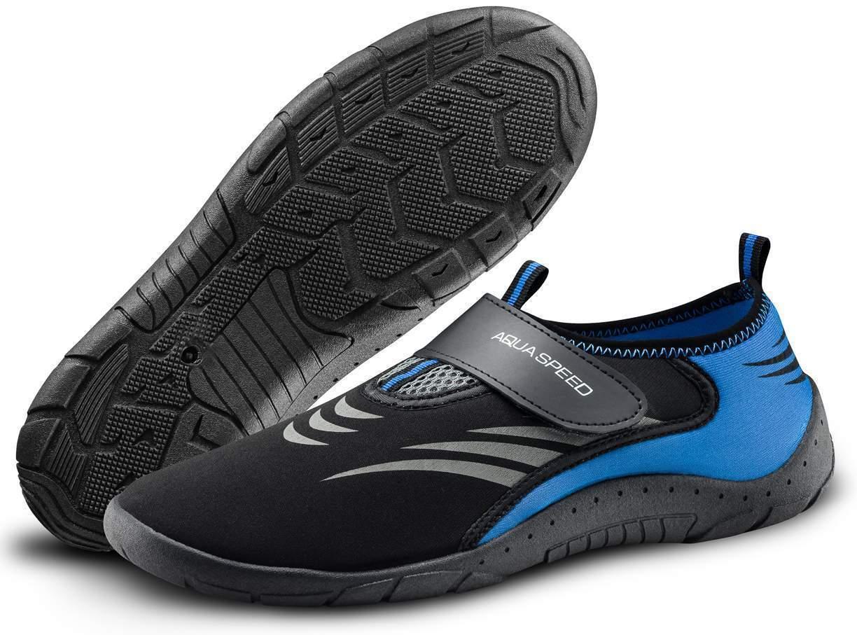 Аквашузи Aqua Speed AQUA SHOE MODEL 27B 7615 чорний, сірий, синій Уні 43 (642-27B-43)
