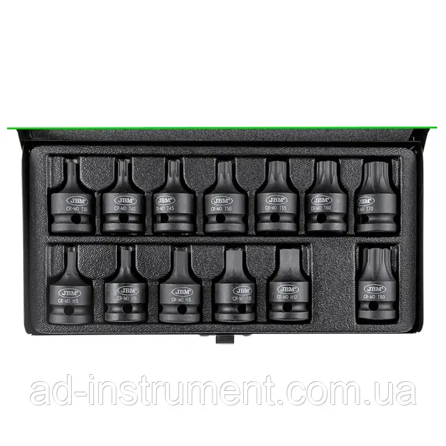 BTS セット Набор ударных бит TORX и HEX 1/2, 13 шт. 52344 JBM: продажа