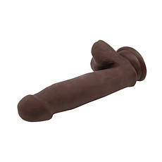 Коричневий фалоїмітатор на присоску Philander Limon, фото 3