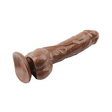 Коричневий фалоїмітатор на прососку Jeff Stryker 8.9 Dildo | Limon, фото 4