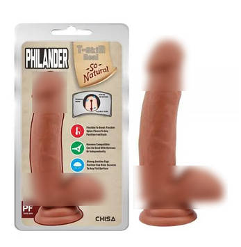 Латинський фалоїмітатор на присоску Philander Limon, фото 1